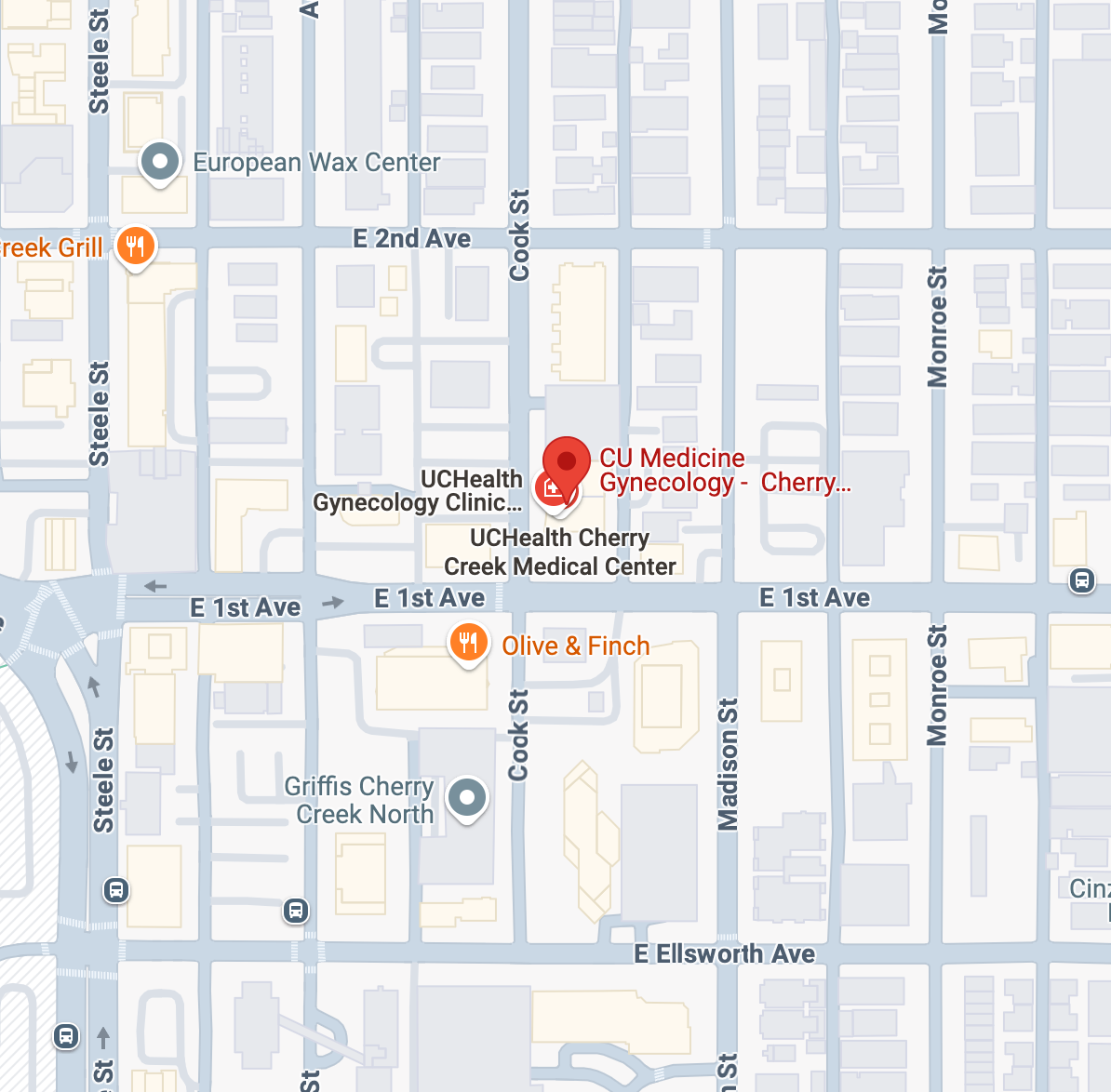 CU Medicine Gynecology | Google Maps | Cherry Creek, CO