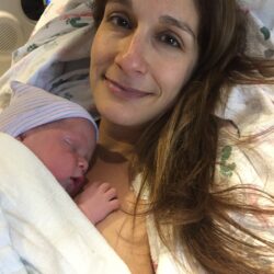 mom holds baby after successful sperm donation | CU OB-GYN